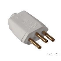 Plug Macho 2P+T 10A/250V Cz 39005 Prpb10-3 c/10pcs