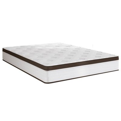 Colchão King Size Portobel Noah Ortopédico com Molas Ensacadas, EPS e Revestimento em Poliéster 30x193x203cm - Branco/Marrom