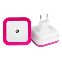 Luz LED Noturna Sensor Iluminação Automática Emergência Cor:Rosa
