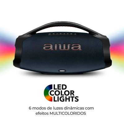 Caixa de Som 200 W RMS, IP66, Bluetooth, TWS AWS-BBS-01-LBL Aiwa Azul / Bivolt