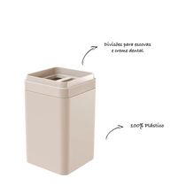 Porta Escovas E Creme Dental Com Divisória - Stolf Areia
