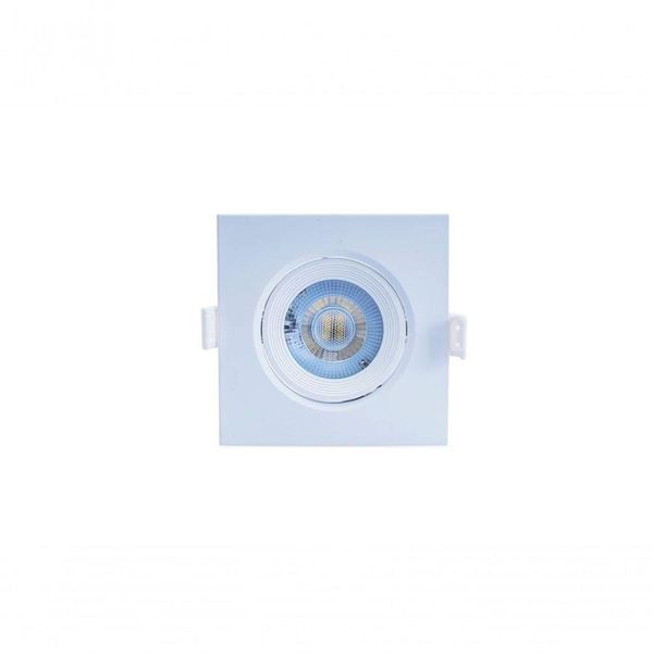 Kit C/ 10 Luminárias Spot Led 5w Bidirecional 6500k Quadrado Bivolt