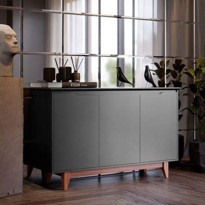 Buffet 3 Portas Flow Preto