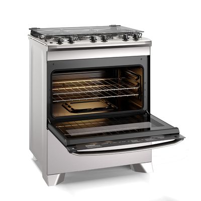 Fogão 5 bocas Electrolux Cinza Efficient Mesa Inox, PerfectCook e VaporBake® (FE5IG) Bivolt