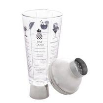 Coqueteleira Lyor Coimbra Vidro C-tampa De Aço Inox 420ml