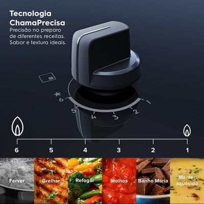 Cooktop 4 Bocas a Gás Electrolux Inox Experience Multi Chama e Grade Ferro Fundido (KE4XC) Bivolt