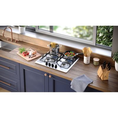 Cooktop 4 Bocas a Gás Electrolux Inox Experience Multi Chama e Grade Ferro Fundido (KE4XC) Bivolt
