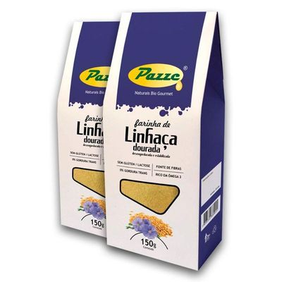 Kit 2 Farinha De Linhaça Dourada Pazze 150 Gramas