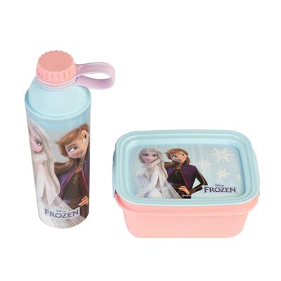 Kit Garrafa + Pote Frozen U / Rosa