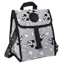 Lancheira Escolar Masculina Térmica Mickey Faces Cinza