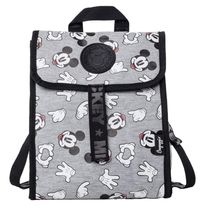Lancheira Escolar Masculina Térmica Mickey Faces Cinza