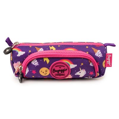 Estojo Escolar Feminino Carinhas Roxo U / Roxo