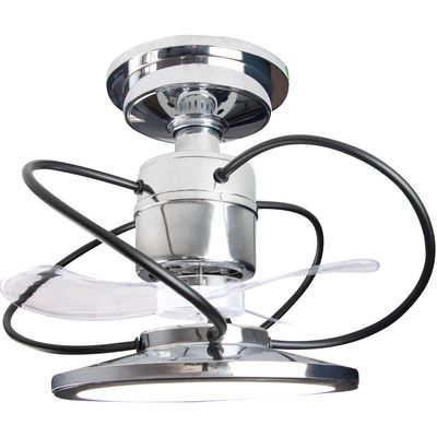 Ventilador de Teto Treviso Cromado Confort LED Bivolt