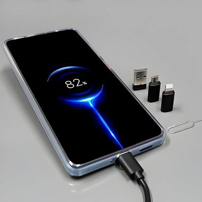 Kit Adaptador 5 em 1 Múltiplos Cabos Celular Aparelhos - Conexão Completa em Qualquer Lugar