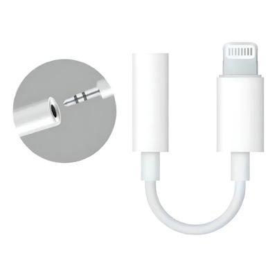 Adaptador Cabo P2 para Lightning Entrada Fone de Ouvido