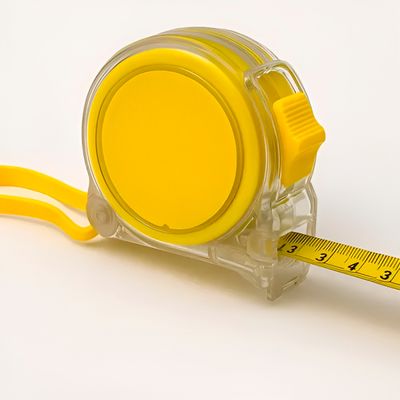Trena Métrica Manual com Trava Acrílico Transparente 3m - Gancho Magnético e Alta Durabilidade