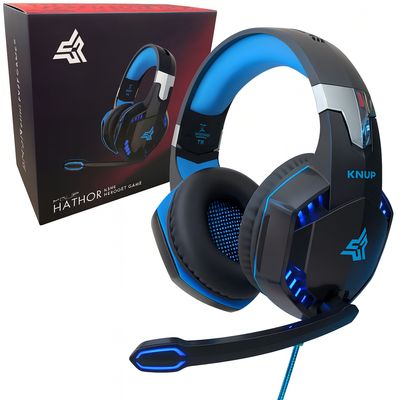 Fone de Ouvido Gamer Knup Compatível Multi Plataforma