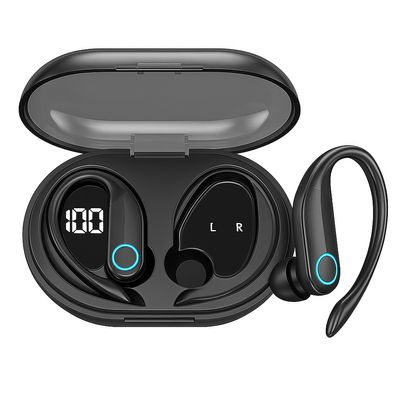 Fone de Ouvido Bluetooth Esportivo TWS Preto Clássico Lindo