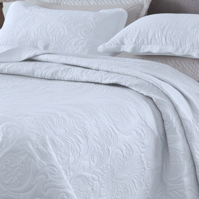 Kit Cobre Leito Colcha Basic Casal 3 Peças Dupla Face Liso Classic - Branco - 100% Poliéster