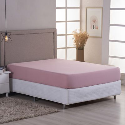 Lençol de Baixo Minimal Solteiro Avulso Com Elástico 01 Peça Malha 100% Algodão - Rose