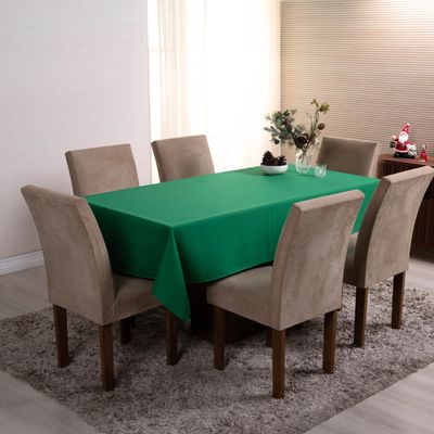 Toalha de Mesa Basic Lisa Oxford Decoração 1,45m x 1,40m para 4 Lugares - Verde