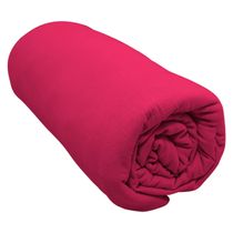 Lençol Com Elástico Casal Portallar Malha 100% Algodão Liso Linha Casa Vermelho Fita
