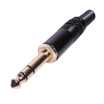 Plug Conector P10 Estéreo para montagem de cabo com rabicho