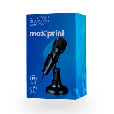 Microfone Studio Max 100hz 1000hz 1,3M 60000052 MaxPrint