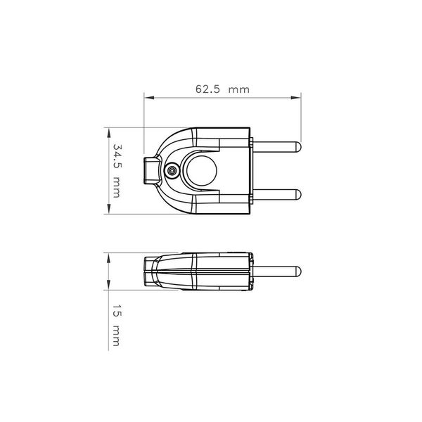 Plugue Macho 2P 10 A 250 V Tramontina Branco