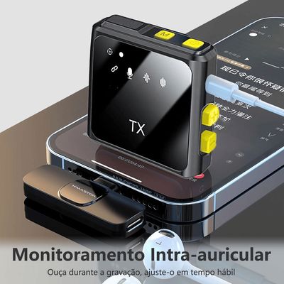 Microfone Lapela Wireless Sem fio Tipo C Ante-ruido XC-ML-06