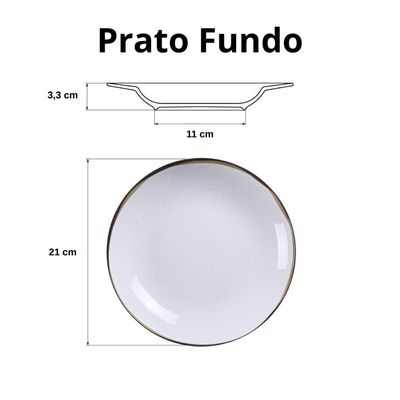 Jogo de Jantar Canyon Porcelana Decorada 20 Peças Tramontina