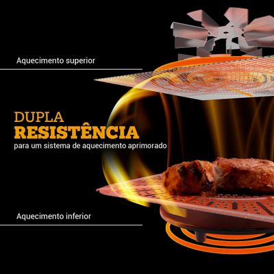 Fritadeira Elétrica Air Fryer Philco Oven PAF15B 15L Preta Preto / 110