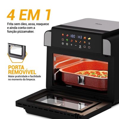 Fritadeira Elétrica Air Fryer Philco Oven PAF15B 15L Preta Preto / 110