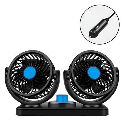 Mini Ventilador Duplo Automotivo Ajustável Painel Carro Cor:Laranja