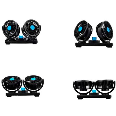 Mini Ventilador Duplo Automotivo Ajustável Painel Carro Cor:Azul
