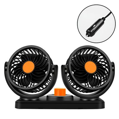 Mini Ventilador Duplo Automotivo Ajustável Painel Carro Cor:Azul