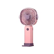 Mini Ventilador de Mão Mesa Portátil Recarregável Vento Cor:Lilás