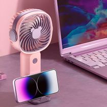 Mini Ventilador de Mão Mesa Portátil Recarregável Vento Cor:Lilás