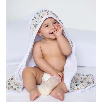 Toalha Com Capuz Bebê Vivaldi Verde UN / Verde