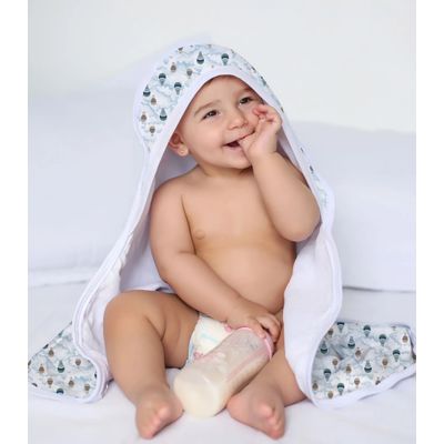 Toalha Com Capuz Bebê Vivaldi Azul UN / Azul