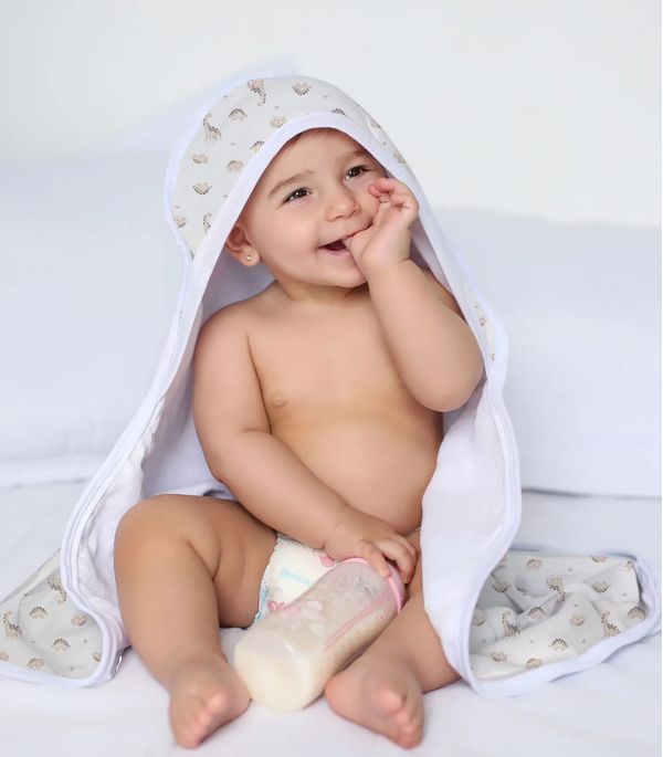 Toalha Com Capuz Bebê Vivaldi Bege UN / Bege