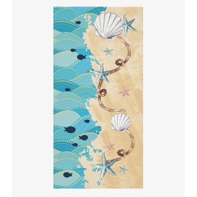 Toalha De Praia Aveludada Estampada Lepper Azul UN / Azul