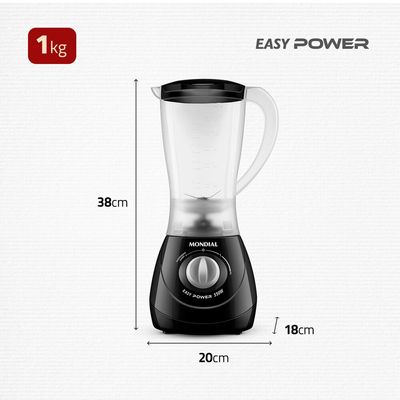 Liquidificador Easy Power, 550W L-550-BC Mondial Preto / 220V