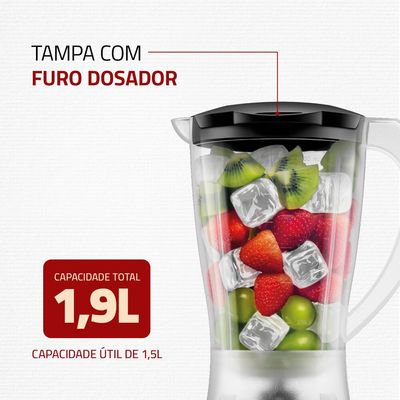 Liquidificador Easy Power, 550W L-550-BC Mondial Preto / 220V