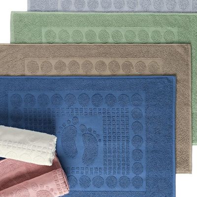 Toalha De Piso Wave Gramatura 700g/m² Antiderrapante 01 Peça 100% Algodão - Céu Nublado
