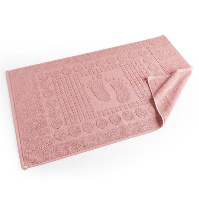Toalha De Piso Wave Gramatura 700g/m² Antiderrapante 01 Peça 100% Algodão - Nuvem Rosa
