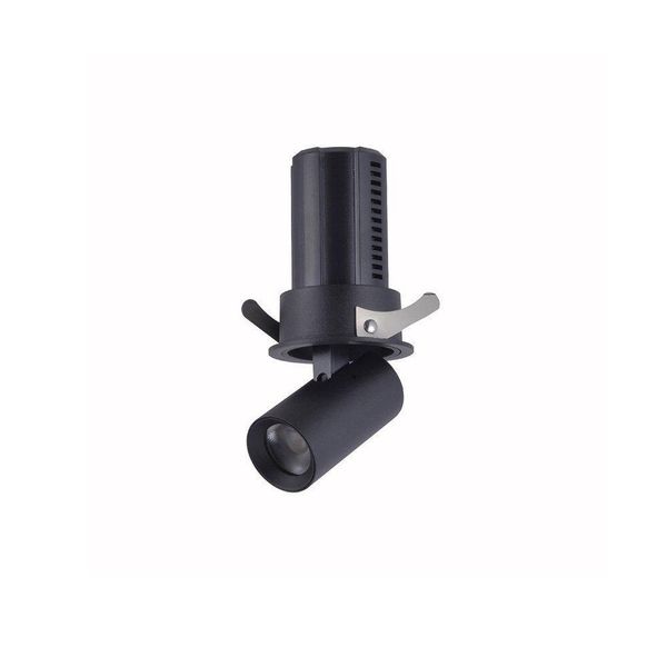 Spot De Embutir Retrátil Nordecor Aiva Led Alto Irc 97 7w Bivolt Preto - 2700k - Luz Amarela