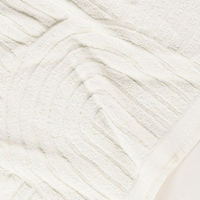 Toalha De Rosto Dunna Fio Penteado Relevo Dunas 01 Peça 100% Algodão - Off White