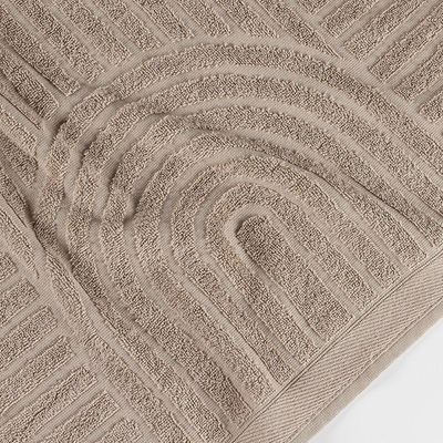 Toalha De Rosto Dunna Fio Penteado Relevo Dunas 01 Peça 100% Algodão - Amêndoa