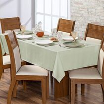 Toalha De Mesa 6 Lugares Térmica Impermeável 1,40 M X 2,00 M 100% Policloreto De Vinila - Bege